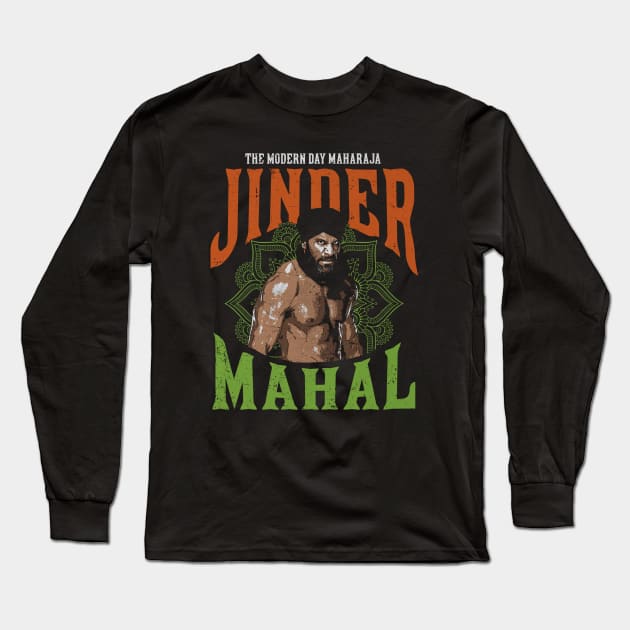 Jinder Mahal Modern Day Maharaja Long Sleeve T-Shirt by MunMun_Design